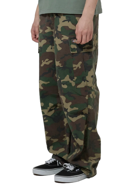워시드 루즈핏 트윌 카고 팬츠 Camo