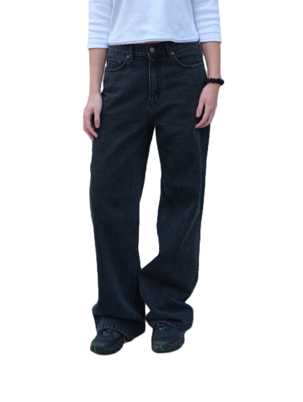 RELAXED-FIT JEANS_WASHED BLACK