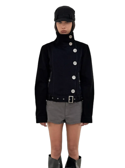Slimfit cotton Jacket_Black