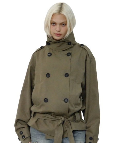 sh trench coat (khaki)