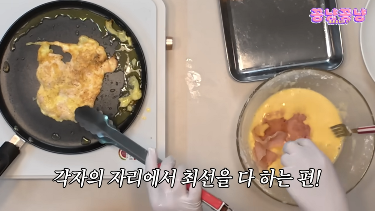닭가슴살 육전 만든 홍윤화 