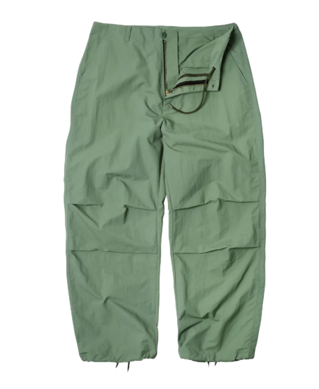 NYLON RIPSTOP PARACHUTE PANTS _ SAGE GREEN