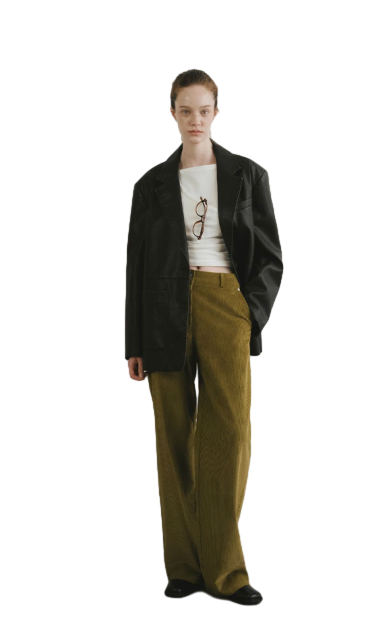 MOST CORDUROY SEMI WIDE PANTS [OLIVE]