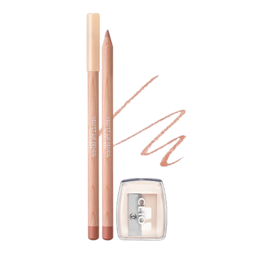벨벳 립 펜슬 002 피치 베이지, 1.45g (샤프너 포함)
