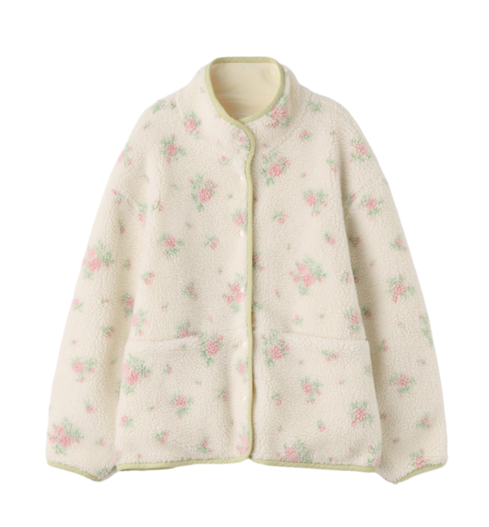 FLOWER REVERSIBLE FLEECE JACKET