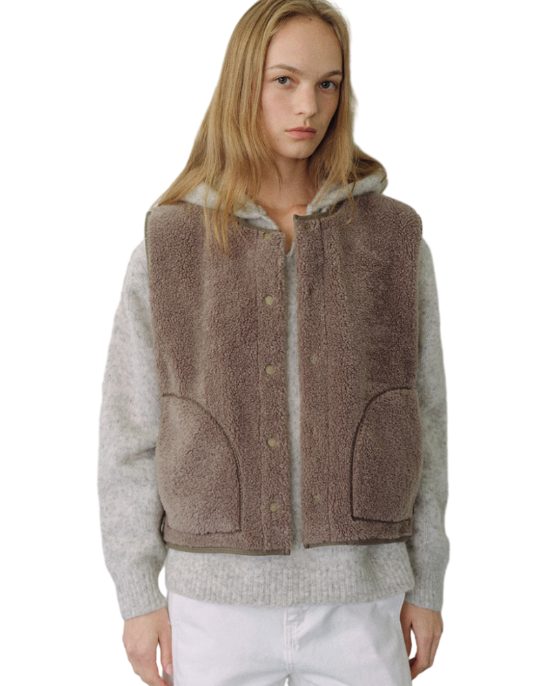 Button fleece vest