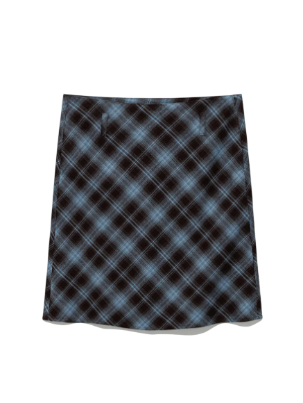 FLANNEL CHECKED MIDI SKIRT