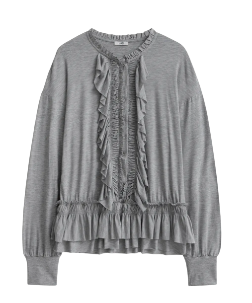 RUFFLE Jersey Tunic Top