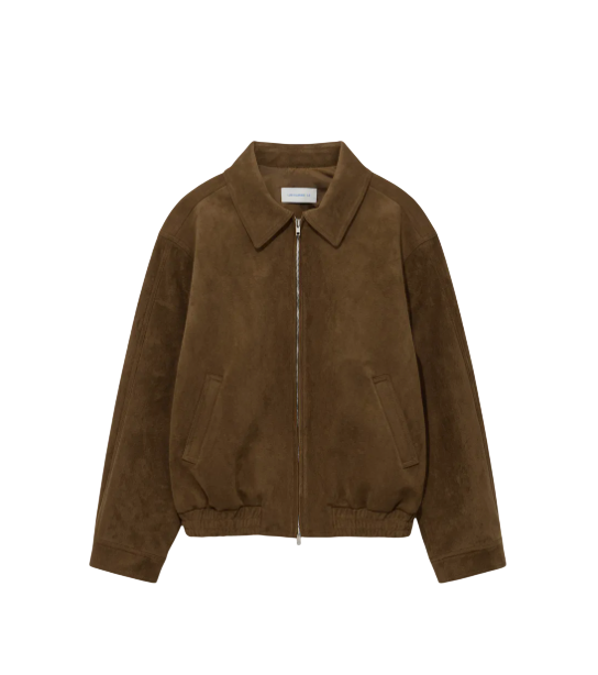 ARTIFICIAL SUEDE ZIP-UP BLOUSON