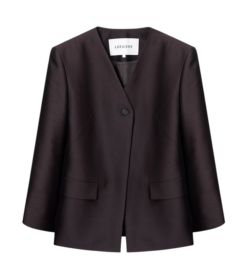 Wool Silk V-neck Slim Jacket SW5AJ318-94