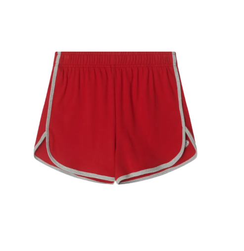 Color Combination Solid Line Short Pants_Red