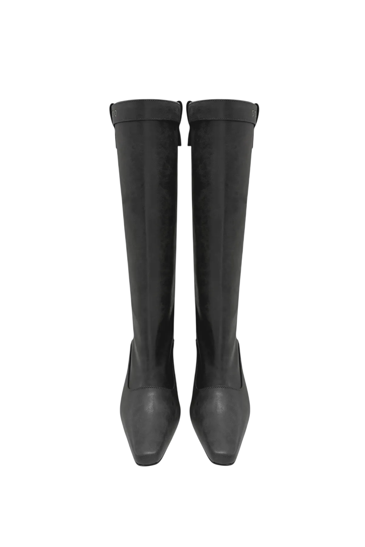 BELTED WEDGE LONG BOOTS