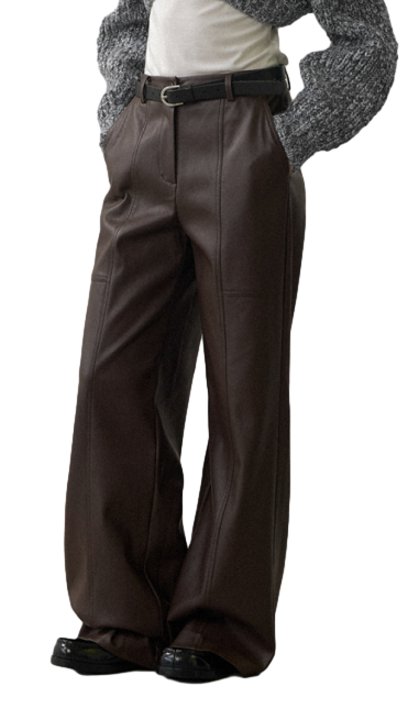 HALEY WIDE LEATHER PANTS