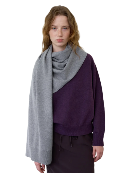 A SOFT KINT MUFFLER_GREY