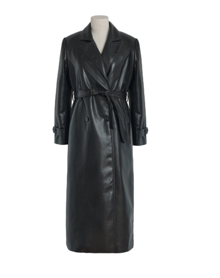 Deva Leather Long Coat