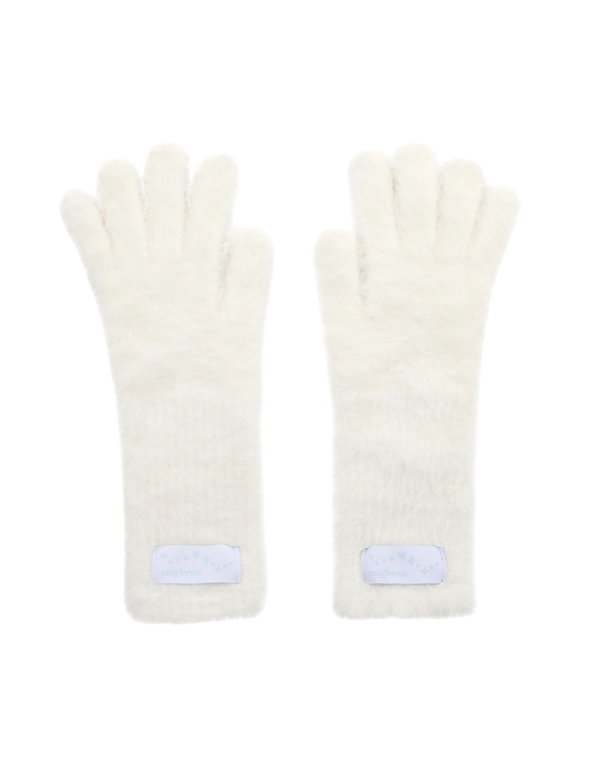 soft fuzzy finger hole gloves
