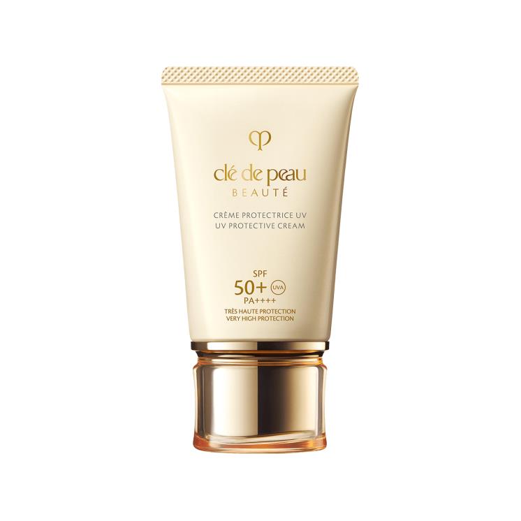 끌레드뽀 보떼 UV 프로텍션 크림 N SPF 50+/PA ++++ - 피부에 좋은 적색광은 흡수하고 모로칸 타임, 흑삼, 망고스틴 껍질, 너도밤나무 싹, 시호 뿌리 등이 피부 단백질 합성까지 촉진하는 안티에이징 크림 겸용. 유기 50g 16만 원.