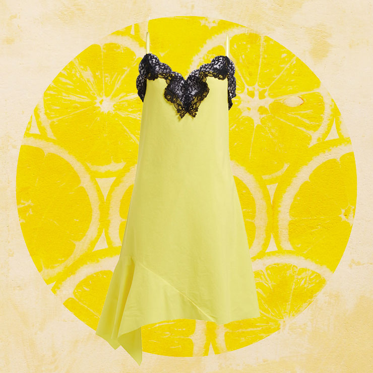 블랙 레이스를 덧댄 슬립 드레스는 32만원대, Marques’ Almeida by Matchesfashion.com