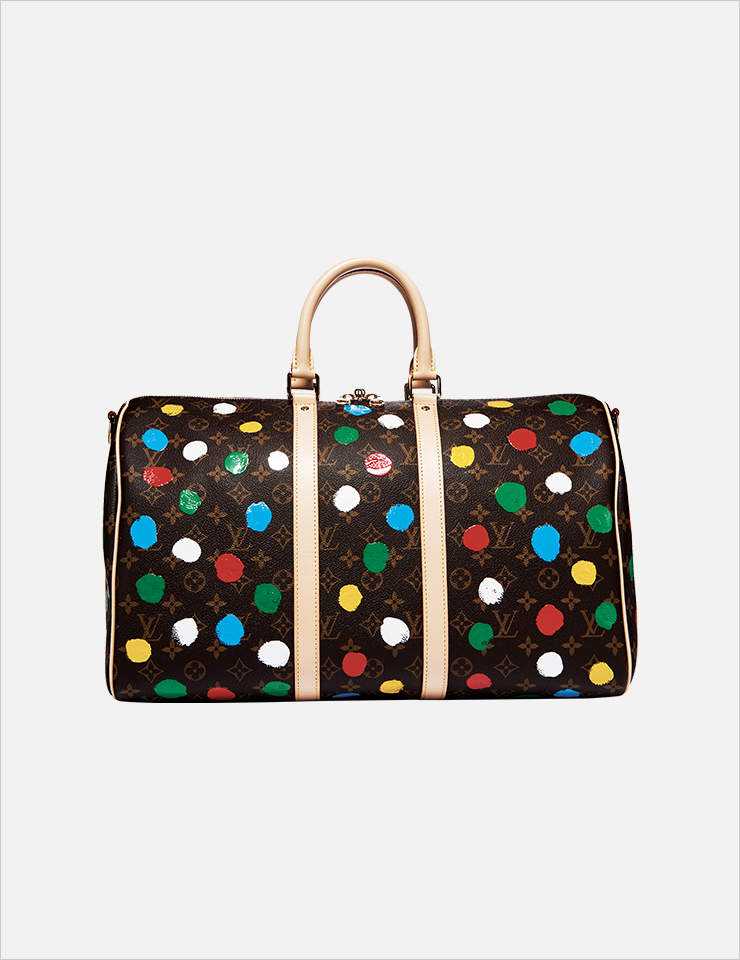 알록달록한 쿠사마 아요이의 도트 페인팅을 더한 모노그램 백은 4백99만원, Louis Vuitton x Yayoi Kusama. 