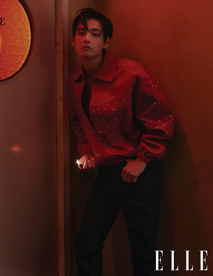 Leather Blouson with Studs and Black Denim Pants are all from Celine Homme.