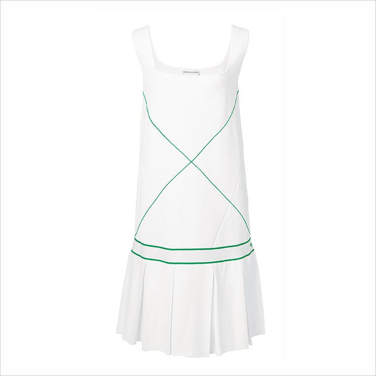 니트 슬리브리스 드레스는 가격 미정, Bottega Veneta.