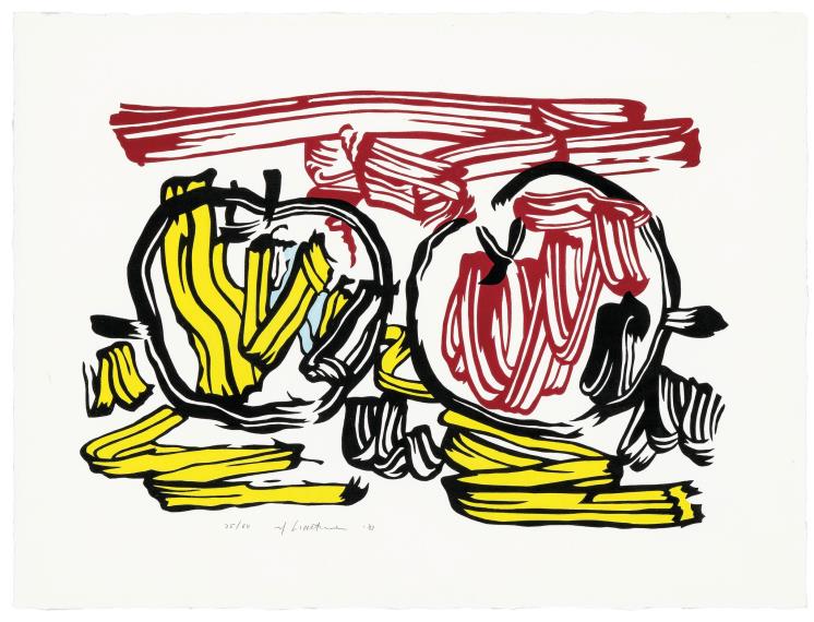 로이 리히텐슈타인 <Red Apple and Yellow Apple>