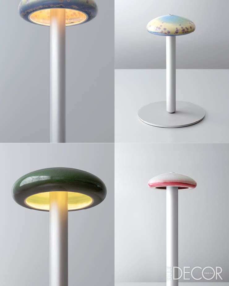 세브르 공방(Manufacture de Sèvres)에서 제작한 세브르 램프(Lampe Sèvres). 로낭 특유의 부드러운 컬러 배리에이션이 아름답다. 