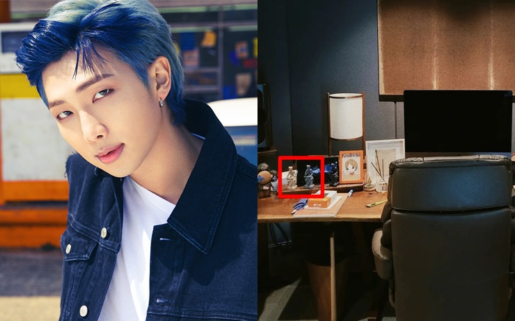 BTS RM 작업실에서 발견된 '반가사유상' 미니어처