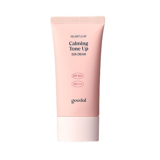 구달 맑은 어성초 진정 수분 톤업 선크림 SPF50+ PA++++ - 어성초 추출물이 피부 자극을 가라앉히고 핑크 베이지 색 크림이 잡티, 기미까지 자연스럽게 커버하는 촉촉한 비건, 산호초 유해 의심 성분 없는 유기, 무기 혼합 자외선 차단제. 50mL 2만2천원.  