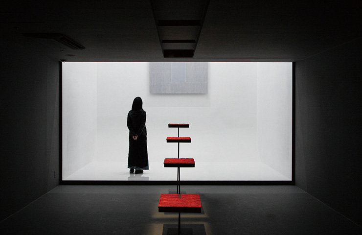 피크닉에서 진행 중인 <명상> 전시 전경. 