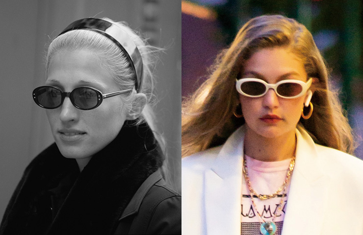 옆으로 긴 타원형의 셀리마 옵티크(Selima Optique) 선글라스는 캐롤린의 최애 선글라스였죠. 
