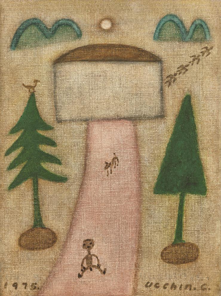 장욱진, 길, 1975, 캔버스에 유채, 30.5x22.8cm