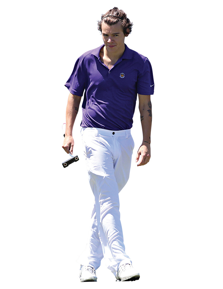 해리 스타일스의 골프 사랑은 이미 팬들 사이에서 유명하다. 무대와는 달리 운동복은 나름(?) 평범하게 즐기는 편.