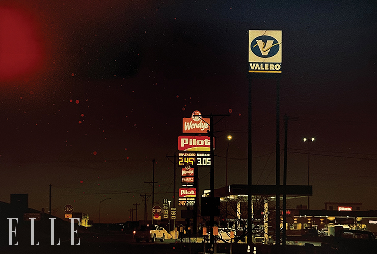  ‘Gas Station 102603’, 2018, 30x37cm, Ink on Pigment Print. Unique. 