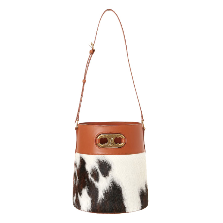 송치가죽 소재의 버킷 백은 가격 미정, Celine.