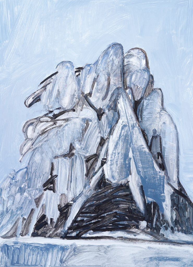 <Snow Shapes>(2023). 화집 <Shapes>의 표지작이다.