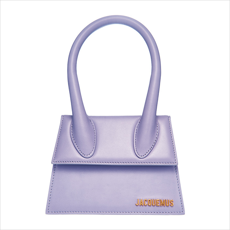 연보라색 톱 핸들 백은 1백만원대, Jacquemus.