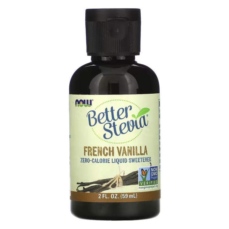 Now Foods (나우 푸드) Better Stevia 프렌치 바닐라 - 액상으로 된 스테비아. 오리지널부터 프렌치 바닐라, 토피, 민트 등 매우 다양한 맛이 있어 액상과당 음료를 끊기 힘든 이들에게 한줄기 빛! 1 티스푼에 설탕 1/2컵과 동일한 단맛을 낼 정도로 매우 단 편이니 양 조절은 필수. 