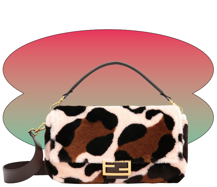 시어링 퍼 소재의 바게트 백은 가격 미정, Fendi.