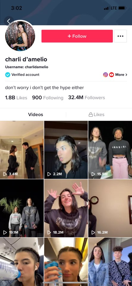 charlidamelio@TikTok