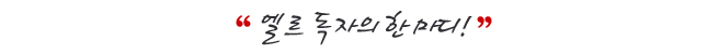 엘르 독자의 한마디!