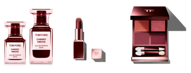 톰 포드 체리 스모크 오 드 퍼퓸 (30ml 33만원대, 50ml 51만5천원대, [리미티드] 립 컬러 매트 ? 벨벳 체리 3g 7만9천원, [리미티드] 아이 컬러 쿼드 ? 체리 스모크 10g 13만5천원대 