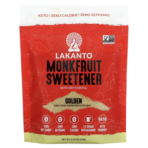 Lakanto 몽크프룻 스위트너 – 나한과(무화과 등)에서 추출한 0kcal 감미료.