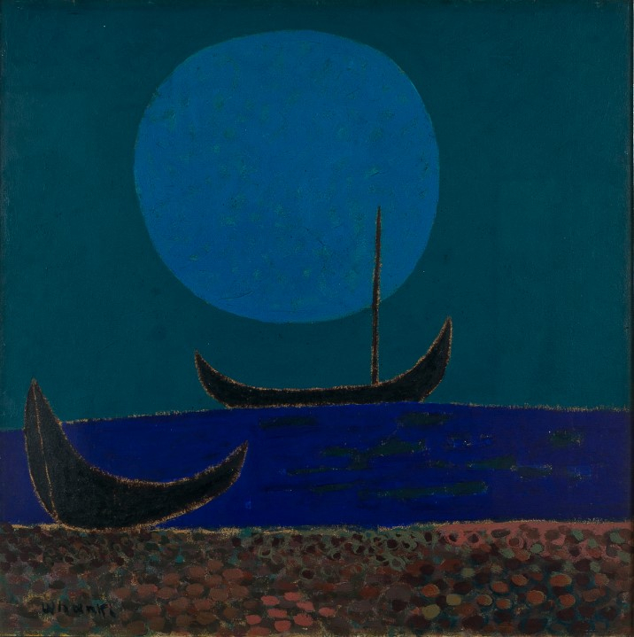 김환기, 달밤, 1951, 종이에 유채, 50x50, 개인 소장