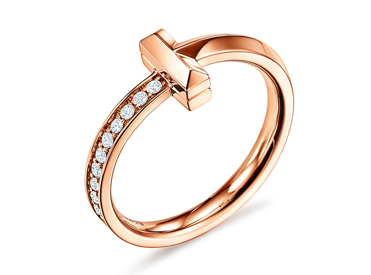 티파니 T1 내로우 하프 다이아몬드 링