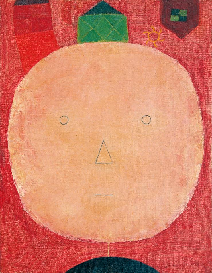 장욱진, 얼굴, 1957, 캔버스에 유채, 40.9x31.8cm