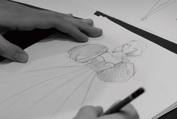 돌체 앤 가바나 NFT 컬렉션의 스케치 작업.