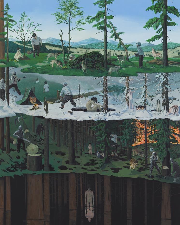 강철규_2021_관통_캔버스에 유채_227 x 181 cm