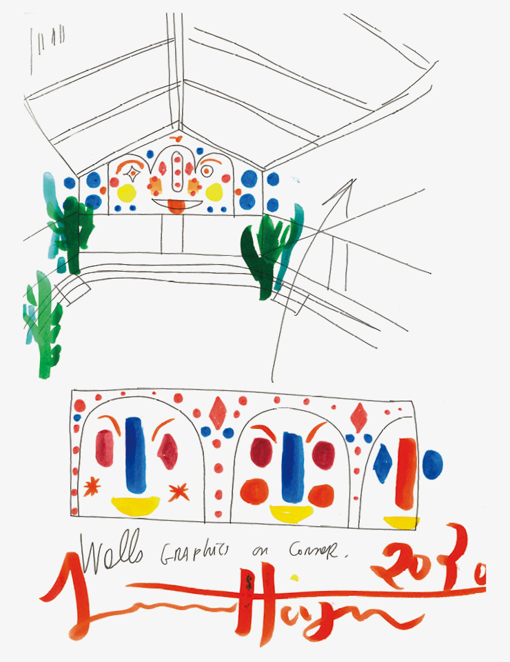 자유롭고 컬러플한 요소들이 하이메 아욘의 스타일을 그대로 담고 있다. 