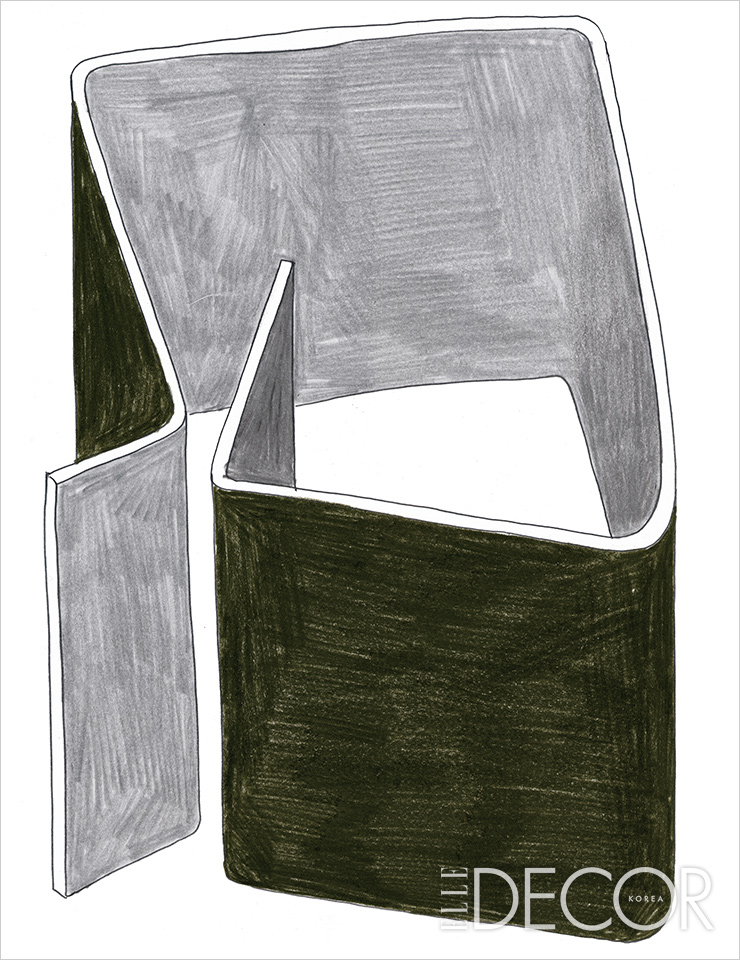 ‘Untitled’, colour pencil on paper, 21x29.7cm, 2007 © Atelier Pierre Charpin